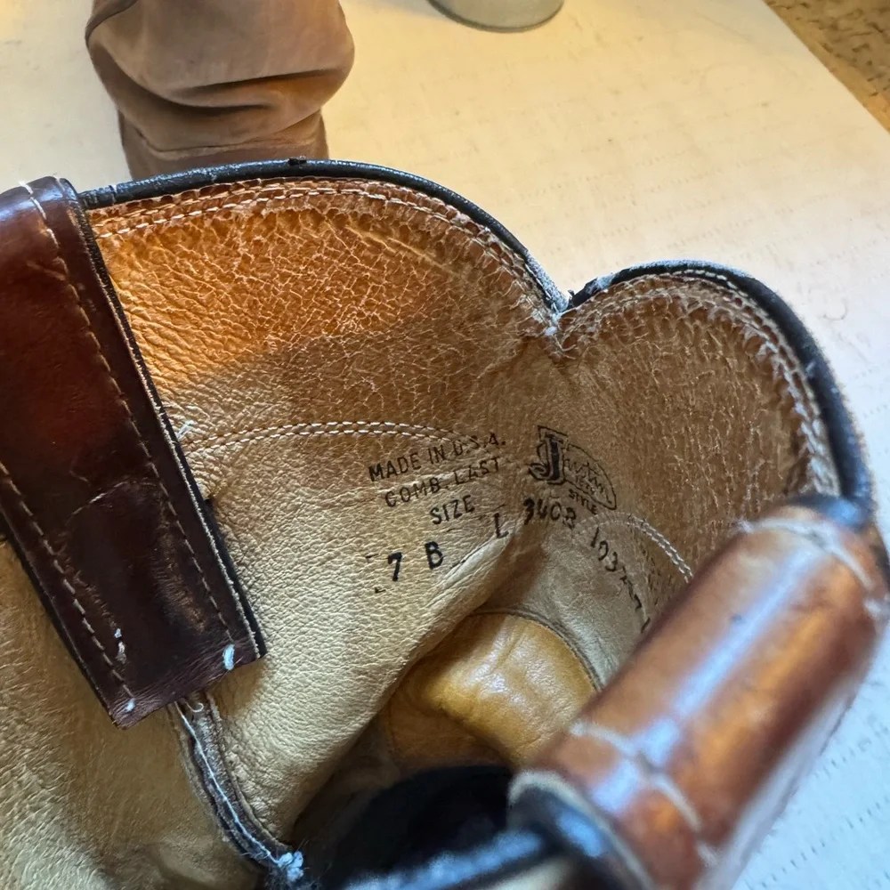 Justin Roper Boots Size 7 Authentic - Picture 7 of 8